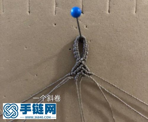 《鸳鸯》斜卷结手绳