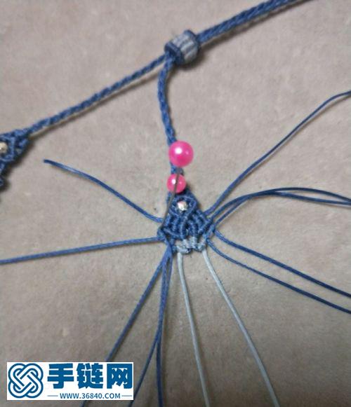 活色四股辫尾扣