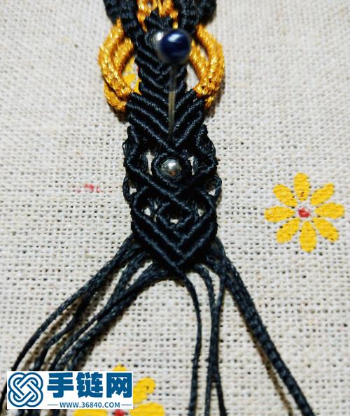 夜枫--琥珀包石手绳