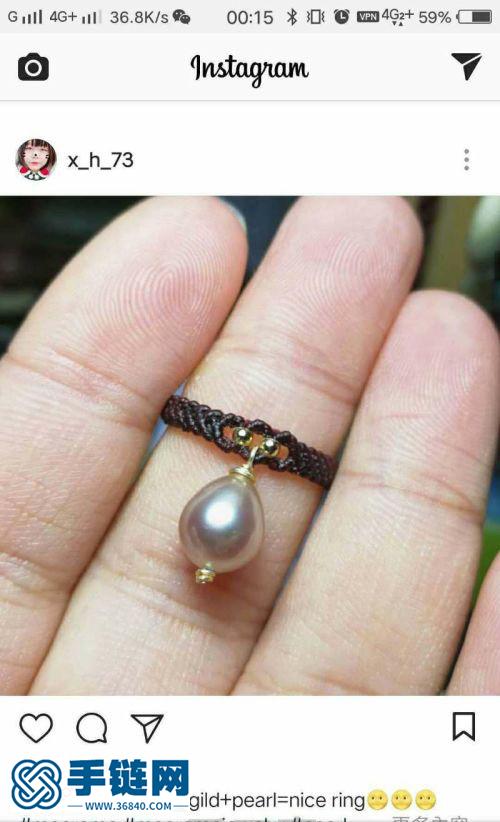 仿外网的一款简单的珍珠戒指
