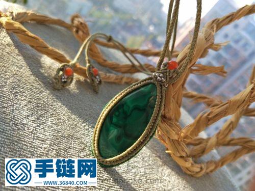 龙胆草立体八股项链绳尾扣
