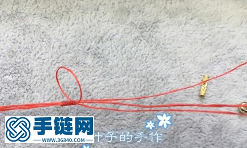 极细金刚结泰蜡进口k包金本命年手绳教程
