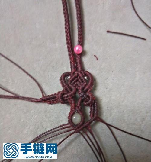 一丈红八股辫项链绳尾扣