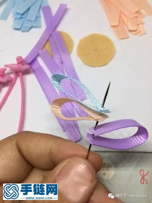 DIY儿童绣球发绳