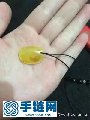 琥珀黑曜石手链