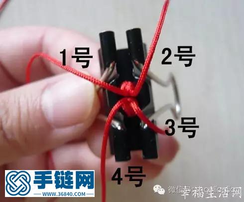 图解：DIY红绳手链和手机链的编法