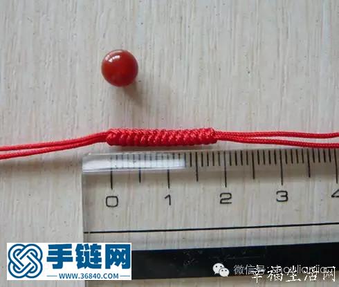 图解：DIY红绳手链和手机链的编法