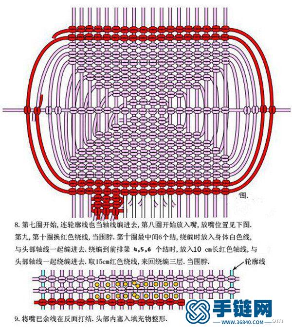 用中国结编织一只可爱的小QQ企鹅