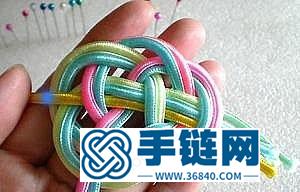 十五孔龙目结的打法 中国结杯垫的编织方法
