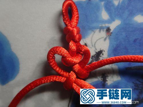 凤尾结红绳手链的编法图解