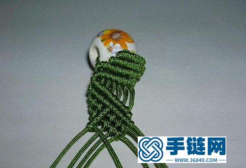 中国结斜卷结的编法 斜卷结编织手链
