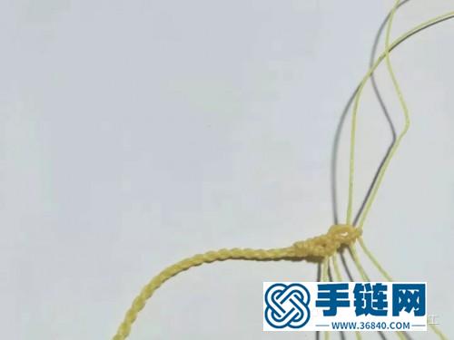 绳编晶晶亮粉钻手绳的详细制作教程