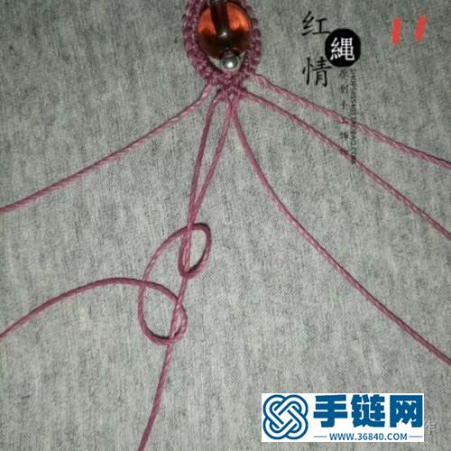 蜡线包珠戒指的详细编制图片教程