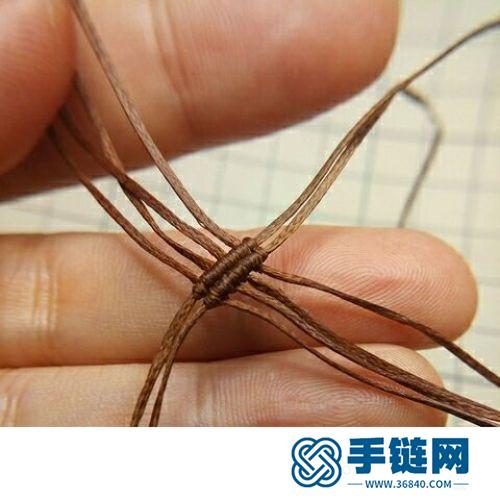 斜卷结粗项链的详细编制方法