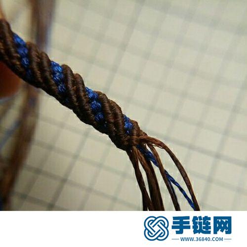 斜卷结粗项链的详细编制方法