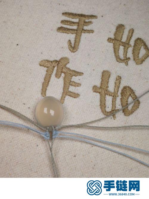 绳编锆石灵溪耳环的详细编制方法