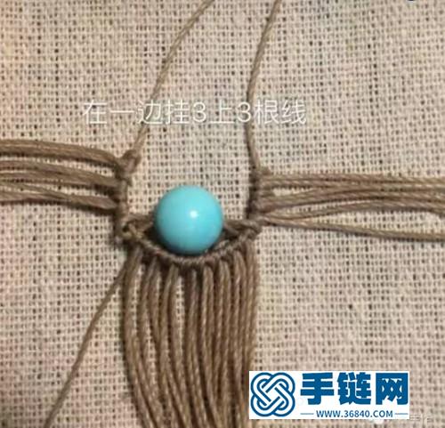 中国结玉线串珠耳饰吊坠教程的详细制作教程