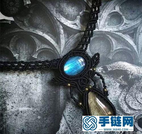 中国结双石组合款项链吊坠的详细编制方法