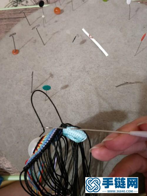 中国结蜡线包锆石珍珠项链挂饰的详细编制教程