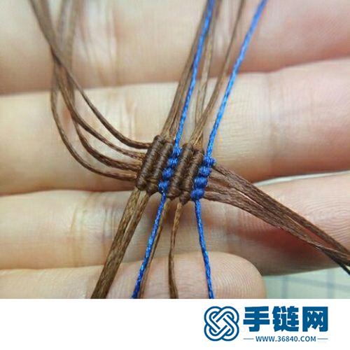 斜卷结粗项链的详细编制方法