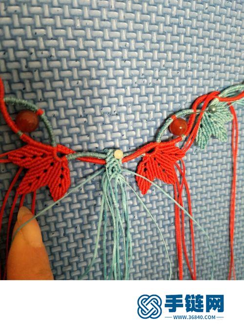 中国结蜡线叶子项链绳的详细编制方法