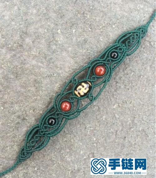桶珠珊瑚珠手绳的编制方法