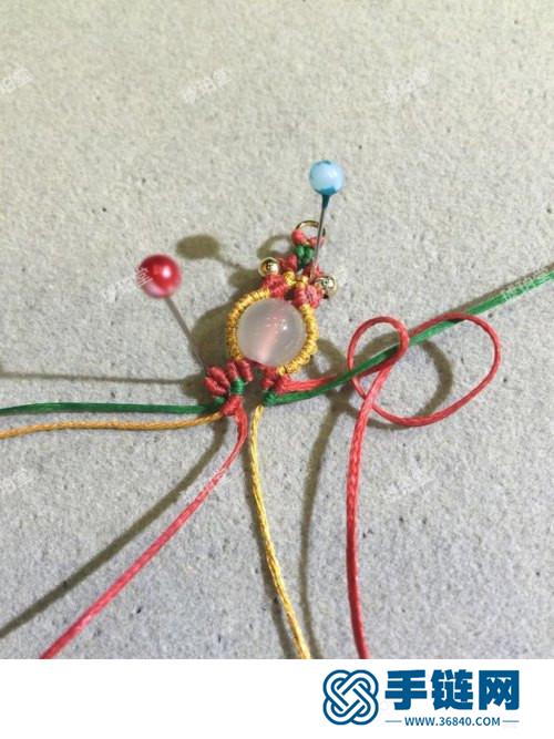 蜡线圣诞节铃铛耳环的制作图解