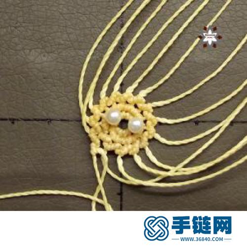 中国结蜡线玛瑙珠花朵耳环
