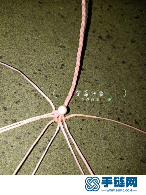 中国结蜡线水晶生肖猪项链的详细编制方法