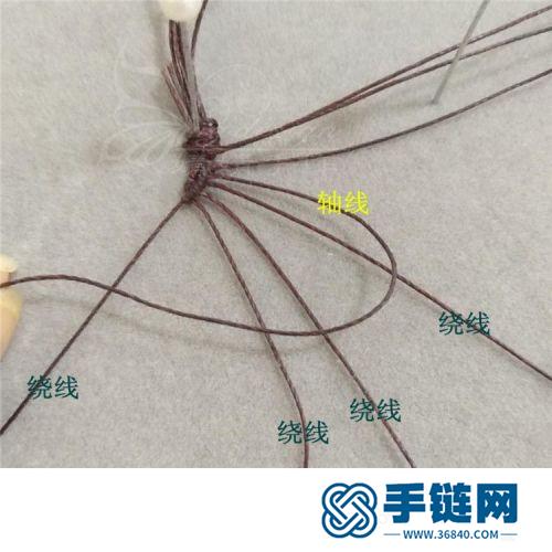 中国结蜡线叶子尾扣的详细编制方法