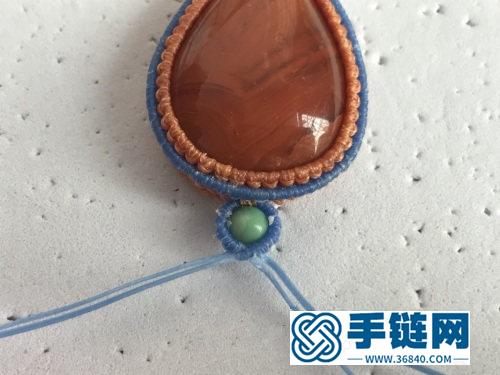 中国结蜡线南红水滴项链吊坠的详细编制方法