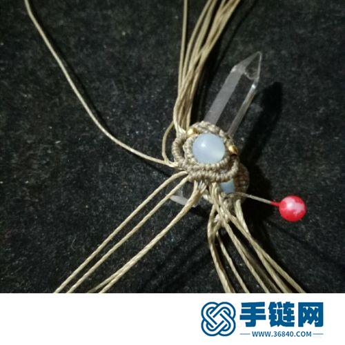 蜡线水晶六棱柱项链吊坠的详细制作图解