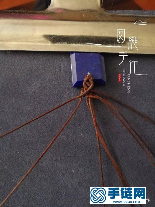 中国结青金石方牌吊坠的详细编制教程