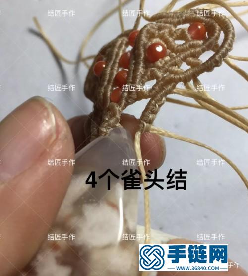 扁蜡樱花玛瑙毛衣链的详细制作图解