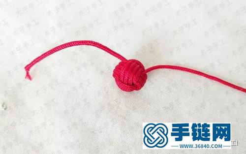 樱桃红绳耳环的制作步骤图