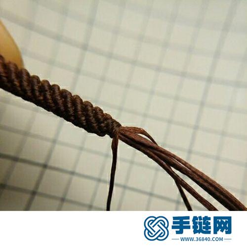 斜卷结粗项链的详细编制方法