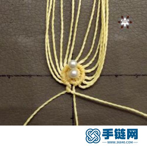 中国结蜡线玛瑙珠花朵耳环