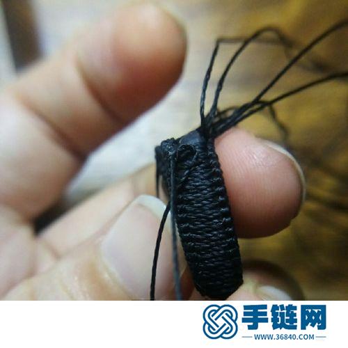 中国结蜡线包石吊坠的详细编制方法