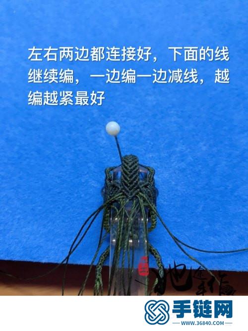 中国结白水晶柱项链吊坠的详细制作图解
