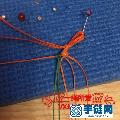 中国结扁蜡平安扣项链吊坠绳的编制教程