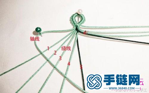 绳编鱼骨手链的制作步骤图