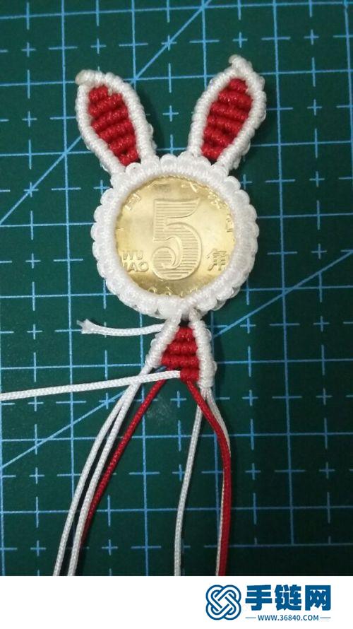 中国结玉线硬币兔的详细编制方法