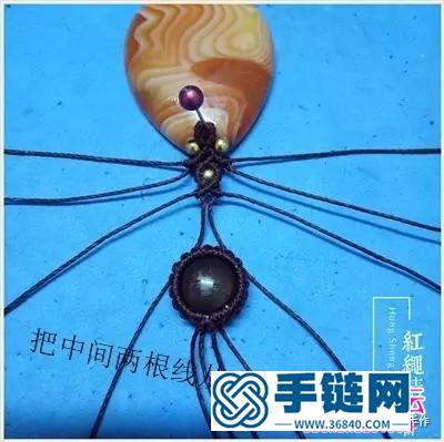 红玛瑙吊坠锁骨链的详细制作图解