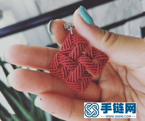 中国结扁蜡凯尔特结耳环的详细编制方法