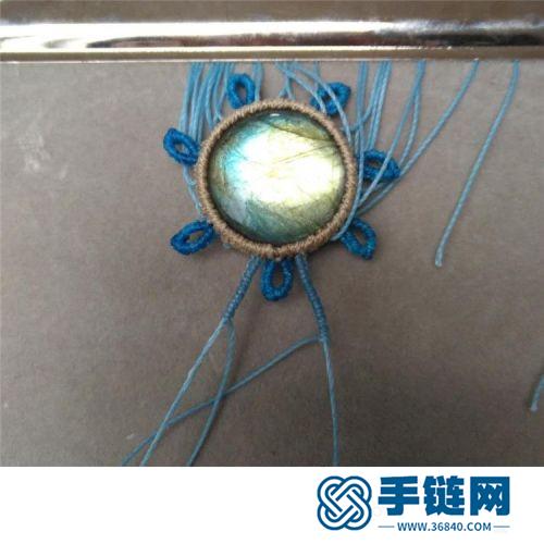 中国结蜡线包石太阳花项链的详细编制方法