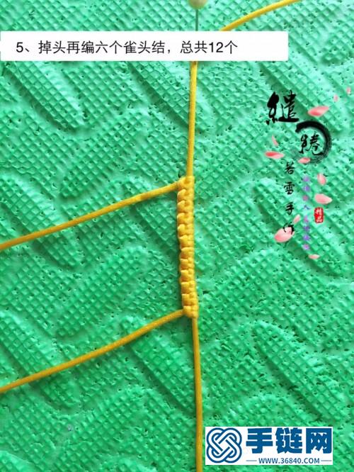绳编蜡线串珠生命之树壁挂的详细编制方法