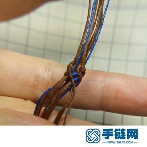 斜卷结粗项链的详细编制方法