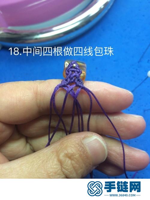 绳编蜡线方牌小扣头的详细制作图解