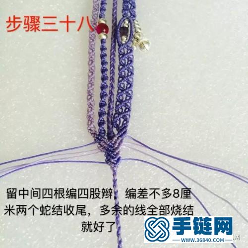 斜卷串珠蜡线手链的详细制作图解