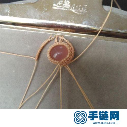 蜡线精美别致粉晶戒指的详细编制方法